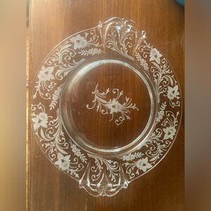 Beautiful glass floral platter